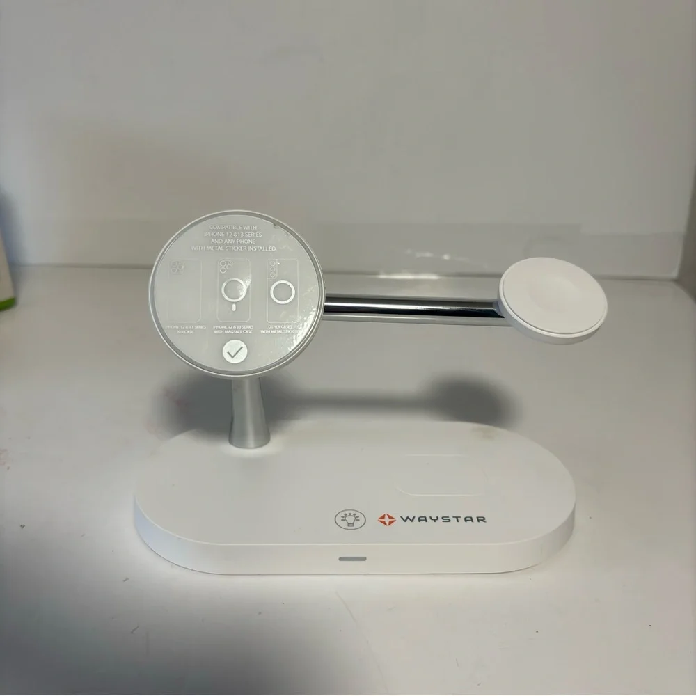 Waystar 3 in 1 magnetic charging station iPhone watch AirPods open box pre-owned